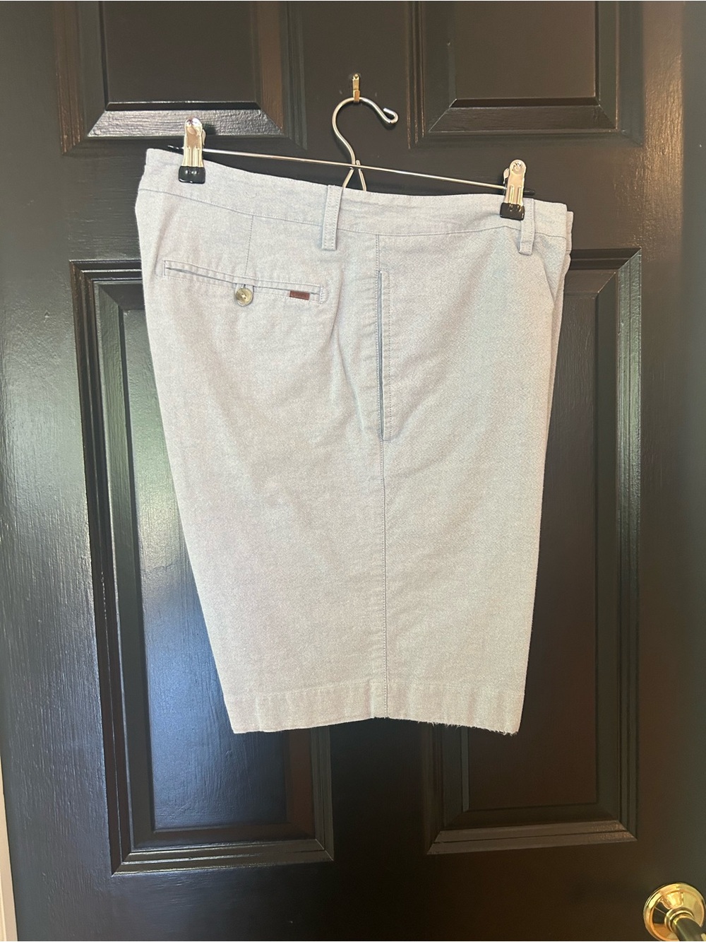 Chaps light blue/Light Gray Flat Front Men's Ralph Lauren linen Shorts